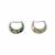925 Sterling Silver Paua Hoop Earrings, Approx 29x25mm 