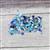 Glass Bead Scoop, Blue Mix Approx 100g