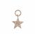 Rose Gold Plated 925 Sterling Silver Star Charm With Aquamarine Approx 3mm (1pcs)