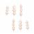 2x 925 Sterling Silver Triple White Freshwater Pearl Connectors (Rice, Potato & Nugget), 