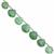 65cts Green Aventurine Quartz Top Side Drill Smooth Heart Approx 8 to 12mm, 18cm Strand with Spacers