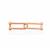 Rose Gold Plated 925 Sterling Silver Link with Stardust Effect, Approx 9x40mm