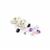 2x 925 Sterling Silver Connector Screw Setting 4pcs With 4x Gemstones Approx 4mm