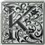 Stencil Up  Cloister Letter - K- William Morris inspired