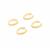 Gold 925 Sterling Silver Flat Oval Jump Ring, Approx 10x8mm, 4pcs