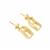 Gold Plated 925 Sterling Silver Leaf Shape Bail, Approx 18x3mm (Pack of 2)
