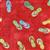 Moda Beachy Batiks Flip-Flops Lava Fabric 0.5m