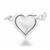 925 Sterling Silver Heart Magnetic Clasp, Approx 12mm (Pack of 1pcs)