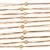 Rose Gold Plated Base Metal Slider Bracelets (5 Designs), Approx 24cm (10pcs)
