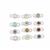 925 Sterling Silver Faceted Round Bezel Birthstone Connector 3 mm (12pcs)