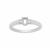 925 Sterling Silver Oval Ring Mount (To fit 5x3mm gemstones) Inc. 0.03cts White Zircon Brilliant Cut Round 1.25mm - 1pcs