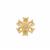 Gold Plated 925 Sterling Silver Flower Oval Pendant Mount (To fit 4x3mm gemstones) Inc. 0.02cts White Zircon Brilliant Cut Round 1.50mm- 1pcs