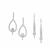 925 Sterling Silver With 0.48cts White Zircon Round Earrings (2 Designs)