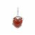 Willow & Tig Collection: 925 Sterling Silver Garnet Heart Charm Approx 10mm (2.93cts Garnet)