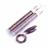 Gemstone Rope Necklaces - Amethyst Clasp ( 25mm Hoop, 6x30mm & 6x40mm Bar ) with Miyuki 10/0 Triangle Lined Lilac, 24GM/TB & Miyuki 10/0  Lined Wine