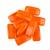 Pressed Opaque Orange Carrier Beads 9x17mm 10pcs