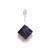 1pc Fluorite Cube Approx 20mm and 1pc 925 Sterling Silver Bail 