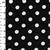 White Polka Dots on Black Cotton Poplin Fabric 0.5m