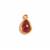 January Birthstone Collection: Gold 925 Sterling Silver Tear Drop Charm with Garnet Approx 11x6mm