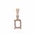 Rose Gold Plated 925 Sterling Silver Octagon Pendant Mount (To fit 9x7mm gemstones) Inc. 0.05cts White Zircon Brilliant Cut Round 2mm - 1Pcs