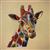 Giraffe Tapestry Panel Approx (0.47m x 0.47m)