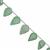 85cts Green Aventurine Quartz Smooth Shield Shape Approx 12.5x9 to 23.5x13.5mm, 20cm Strand with spacers
