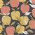 Moda Midnight In The Garden Pastel Apples On Charcoal Fabric 0.5m
