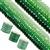 Sweet Grass - Ombre Green Glass Faceted Rondelles, 4mm & 6mm, 0.5 & 1mm Green Nylon Cord (x10 Strands)
