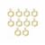 Gold Plated Base Metal Interlinking Hexagon Clasp Approx 15x21mm (10pcs/pk)