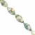 35cts Opal With Turquoise Smooth Rice beads Approx 17x8 to 19x10mm, 8cm Strand 