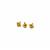 Gold Plated 925 Sterling Silver Pineapple Bail Approx 8x6.7mm (3pcs)