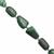90cts Malachite Smooth Tumble Approx 11x7 to 16x7mmm, 16cm Strand With Spacers