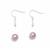 925 Sterling Silver Earrings With Peg & 1 Pair Half Drilled Purple Freshwater Cultured Round Pearls Approx. 8-9mm