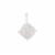 925 Sterling Silver Pendant Connector With Cubic Zirconia (1pc)