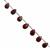 27cts Red Garnet Top Side Drill Faceted Pear Approx 6x4mm to 10x6mm, 20cm Strand with Spacers