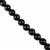 415cts Black Type A Jadeite Plain Rounds Approx 16mm, 18cm Strand