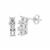 925 Sterling Silver Trilogy Earring Mounts (To fit Oval 4x3mm gemstone)- 1Pair
