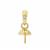 Gold Plated 925 Sterling Silver Peg Bail with Loop Diamond, Approx 15x6mm