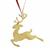 Brass Sheet Hanging Reindeer with Ribbon Size of 3.8”x 4”