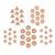 925 Rose Gold Colour Silver Plated Base Metal Spacer Bead Bundle 50pcs (5 Designs - 10 Pieces Of Each Design)