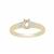 Gold Plated 925 Sterling Silver Oval Ring Mount (To fit 5x3mm gemstones) Inc. 0.03cts White Zircon Brilliant Cut Round 1mm - 1Pcs