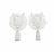 Silver Plated Base Metal Lion Tassel Caps, Approx 31x18mm - 2pcs 