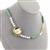 Elegance; Encrusted White Freshwater Pearl Charm, Rondelles & Miyuki Green 11/0
