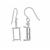 925 Sterling Silver Earring Mounts With Topaz - 1 Pair (To fit 14x8mm Baguette Gemstones)