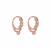 Rose Gold 925 Sterling Silver Leverback Earrings, 1 pair