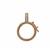 Rose Gold 925 Sterling Silver Round Clasp Set with white Topaz, Approx 24x19mm, 