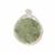 35ct Type A Oil Green Jadeite Carving Pendant, Approx 40mm, with 925 Sterling Silver Mount