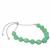 22cts Chrysoprase Faceted Bicones Approx 5 to 7mm, 925 Sterling Silver Slider Bracelet 
