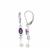 925 Sterling Silver South Sea Pearl & Amethyst Earring Kit