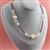 Sakura Dazzle - Sakura Agate 6mm Round Strand, 925 Sterling Silver Yellow Diamond S-Clasp